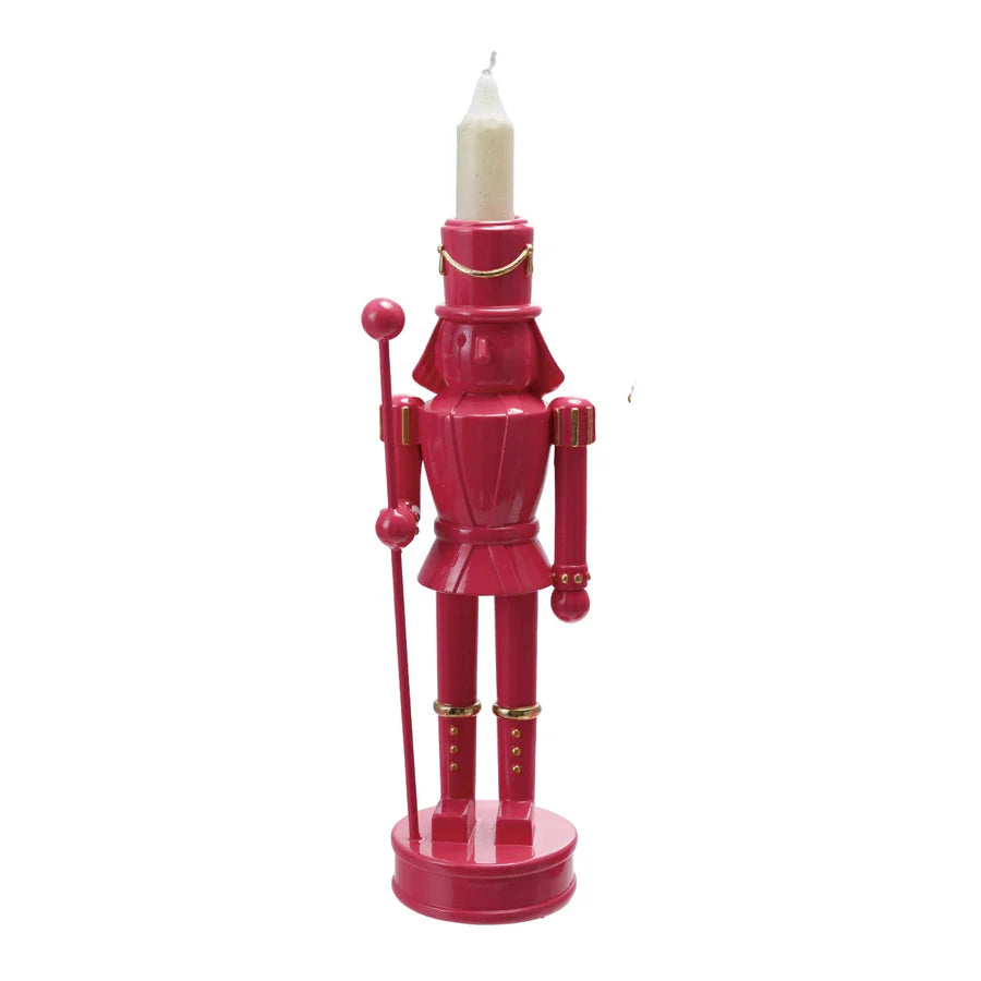 Nutcracker Shaped Taper Candle Holder, 3 Styles